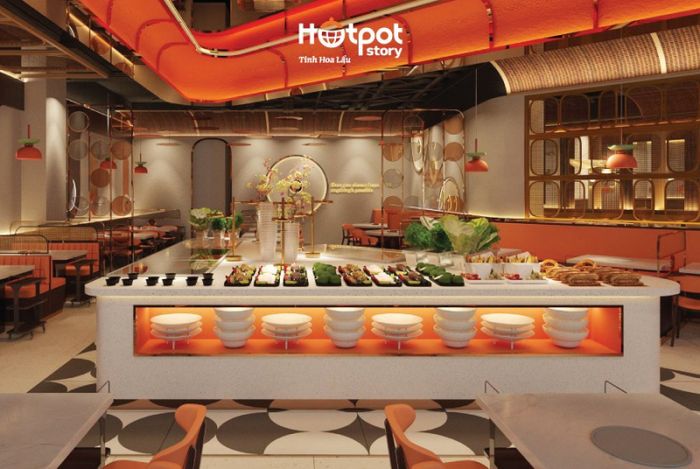 Không gian hiện đại với lẩu 2 ngăn độc đáo tại Hotpot Story