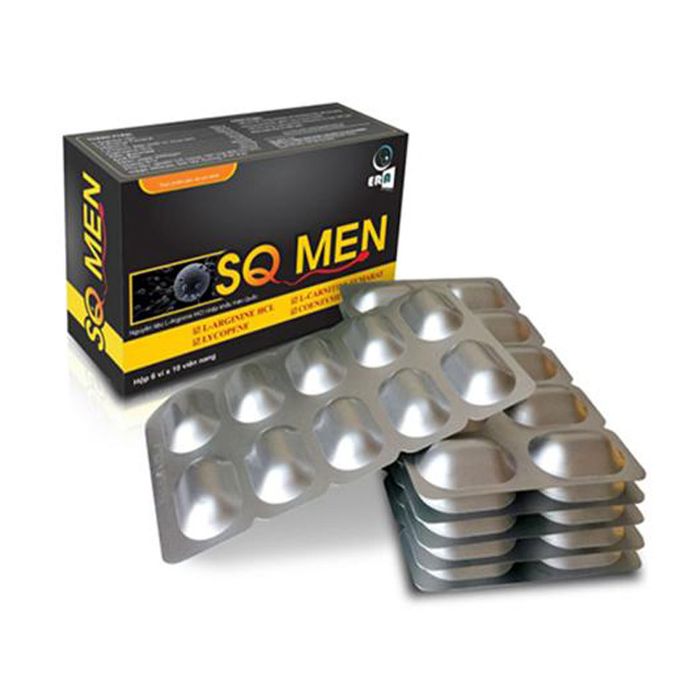 Hình ảnh thực tế viên uống SQ Men - Bao bì chính hãng
