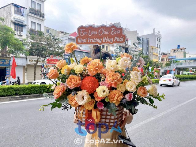 Địa chỉ mua lẵng hoa chúc mừng khai trương tại Long Biên – FLOOM - Flower & Bloom