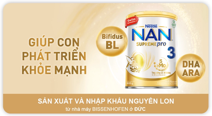Hình ảnh thực tế sữa NAN SUPREME PRO Số 3 - chất lượng chuẩn Thụy Sĩ