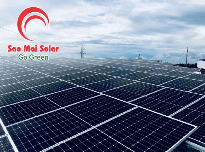 Hình ảnh hệ thống điện mặt trời hiện đại từ Sao Mai Solar