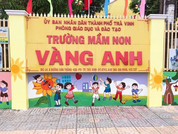 Hình ảnh không gian xanh mát tại Trường Mầm non Vàng Anh