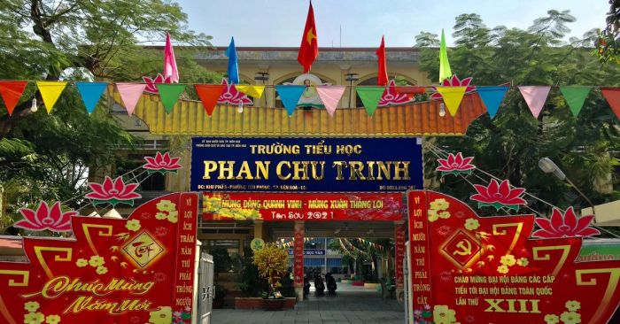 Hình ảnh cơ sở vật chất hiện đại và không gian học tập đầy cảm hứng tại Trường Tiểu học Phan Chu Trinh