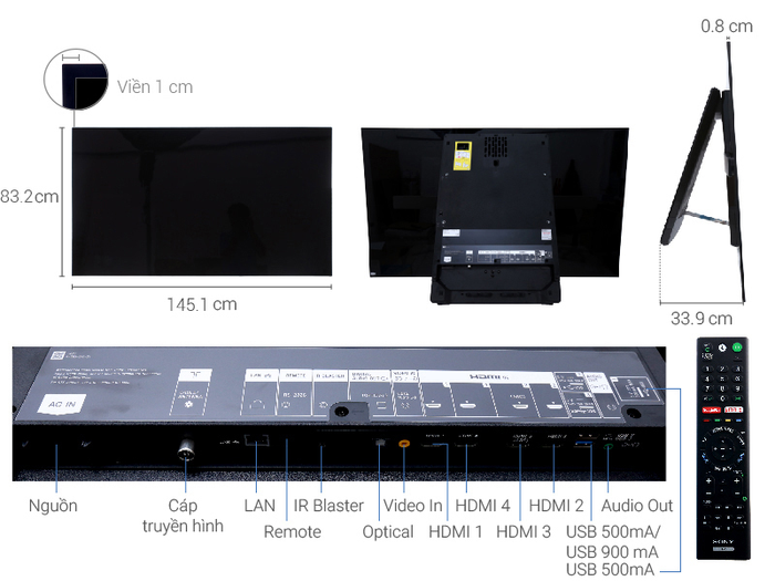 Android Tivi OLED Sony 4K 65 inch KD-65A1