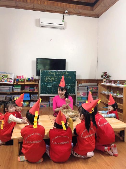 Hình ảnh khuôn viên xanh mát tại Trường Mầm Non An Tiên