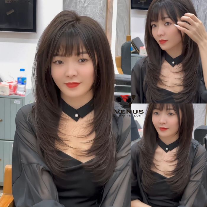Tác phẩm tóc layer thanh lịch tại VENUS Hair Salon