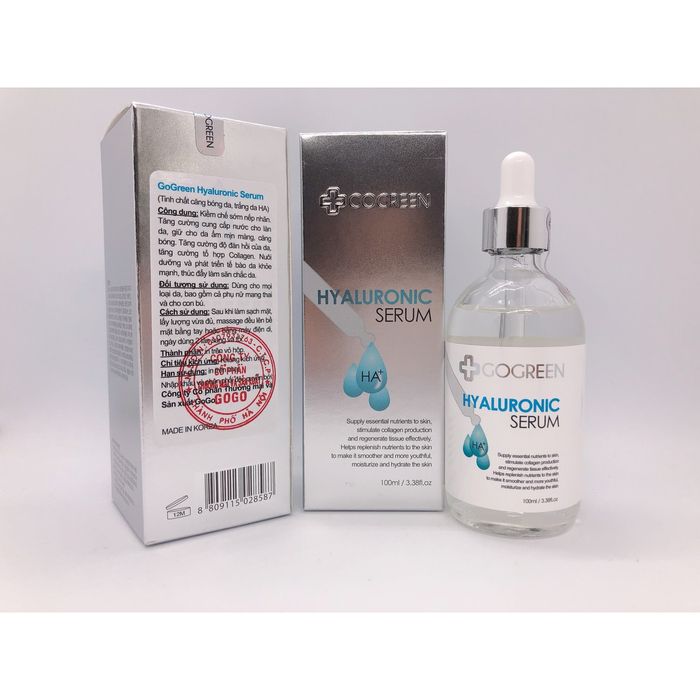 Ảnh minh họa hiệu quả Serum HA+ GoGreen - Làn da được cấp ẩm tức thì, cải thiện rõ rệt độ đàn hồi và sáng mịn