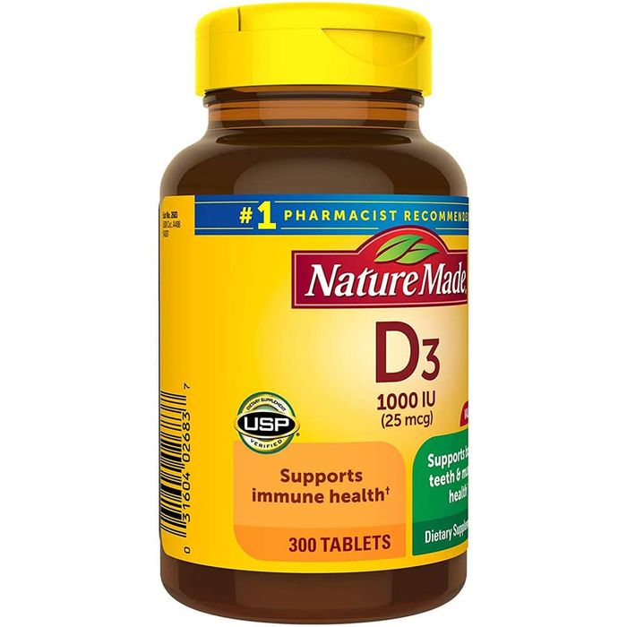 Viên uống Nature Made Vitamin D3 1000 IU - Ảnh minh họa 2 góc nhìn sản phẩm
