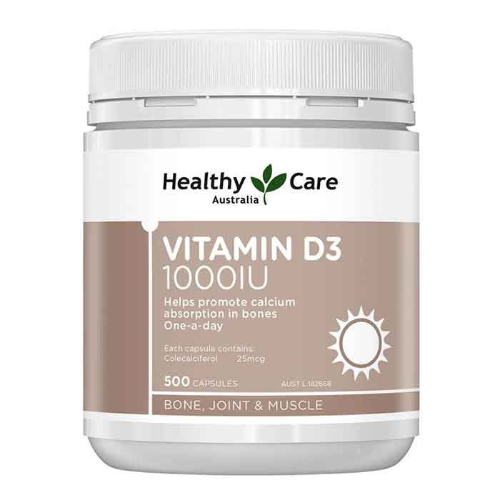 Vitamin D3 Healthy Care 1000IU - Ảnh minh họa 1 góc nhìn sản phẩm
