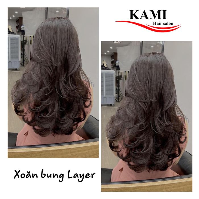 Tác phẩm tóc layer nghệ thuật tại Kami Hair Salon