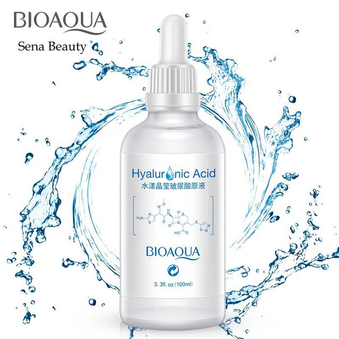 Hình ảnh thực tế Serum Bioaqua HA - Minh chứng cho làn da căng bóng chỉ sau 1 lần sử dụng