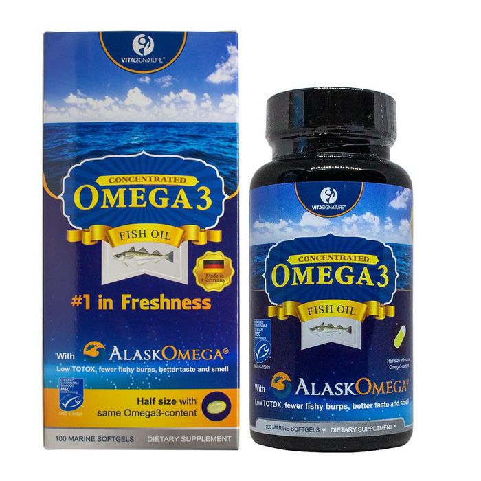 Dầu cá tươi Alask Omega 3 Fish Oil Vita Signature 500mg - Hình ảnh 2