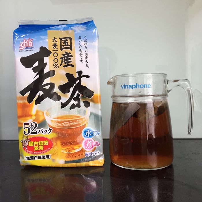 Hình ảnh chân thực trà lúa mạch SKK Nhật Bản