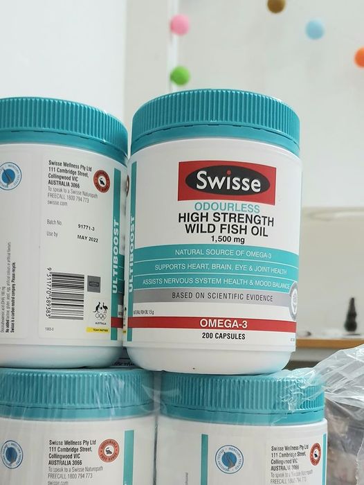 Dầu cá liều cao không mùi Swisse 1500mg từ Úc - Hình ảnh 2