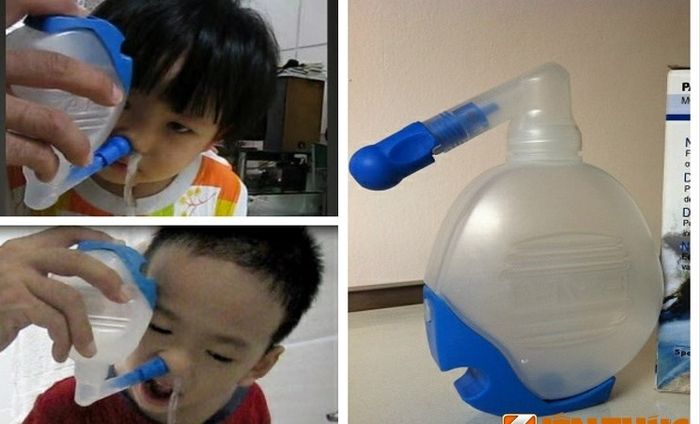 Hình ảnh minh họa Bình rửa mũi Pari Montesol - phiên bản cao cấp với thiết kế tối ưu cho việc vệ sinh mũi hàng ngày