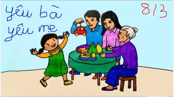 Hình ảnh: Vòng tay yêu thương của bà và mẹ