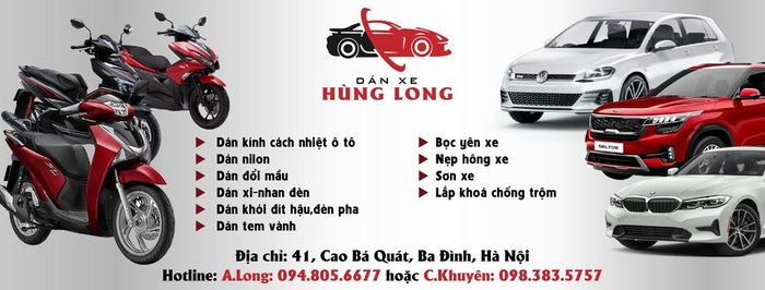 Không gian thi công chuyên nghiệp tại Dán Xe Máy Hùng Long
