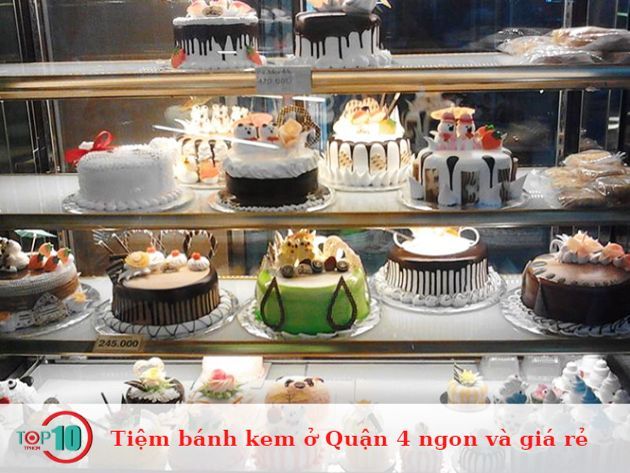 Tiệm bánh kem ở Quận 4 ngon và giá rẻ 
