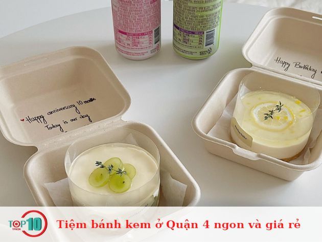 Tiệm bánh kem ở Quận 4 ngon và giá rẻ
