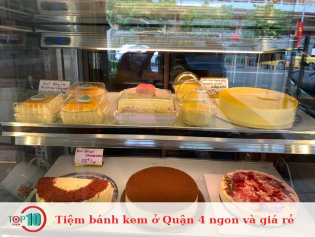 Tiệm bánh kem tại Quận 4 vừa ngon lại vừa có giá thành phải chăng.