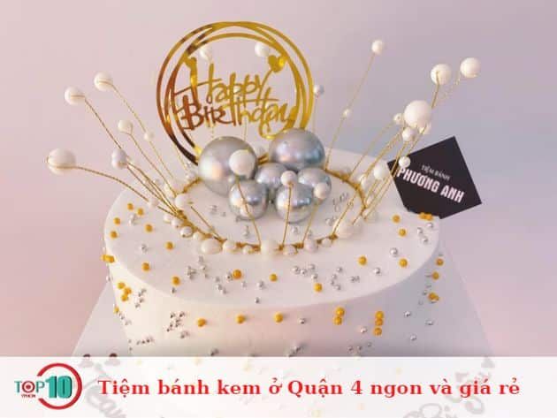 Tiệm bánh kem tại Quận 4 với hương vị tuyệt vời và mức giá phải chăng.