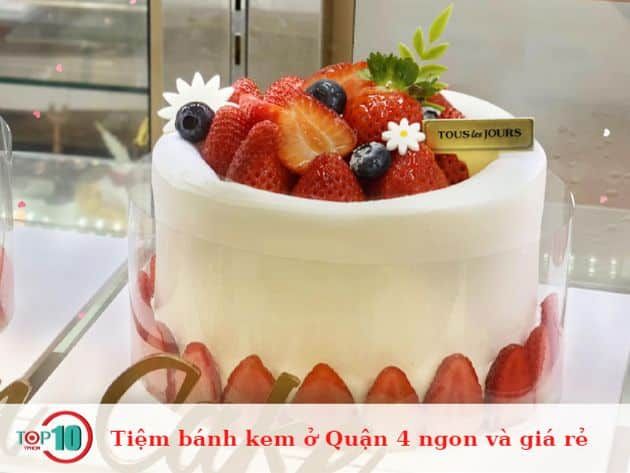 Tiệm bánh kem ở Quận 4 ngon và giá rẻ