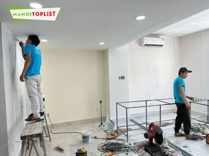 Các hạng mục thi công và sửa chữa văn phòng của Newhome24h | Tripi