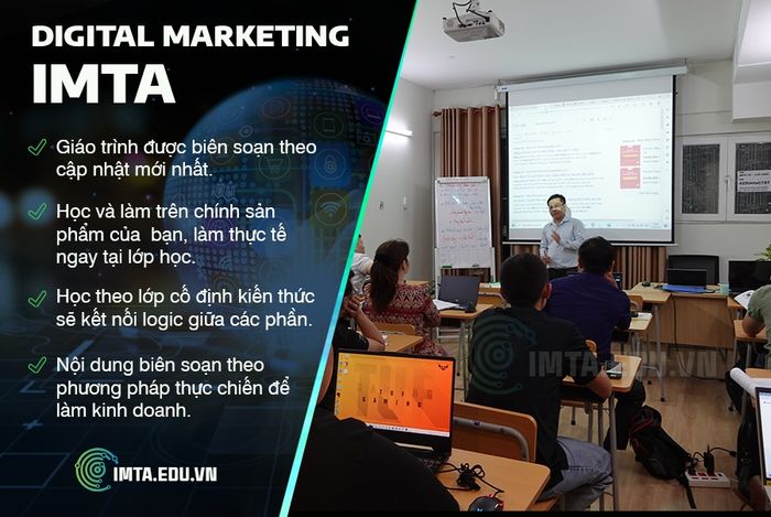 Hình ảnh hoạt động đào tạo tại Digital Marketing IMTA