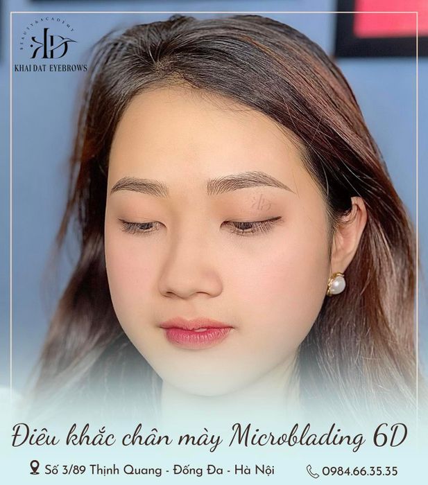 Hình ảnh thực tế quy trình điêu khắc tại Khải Đạt Eyebrows Beauty