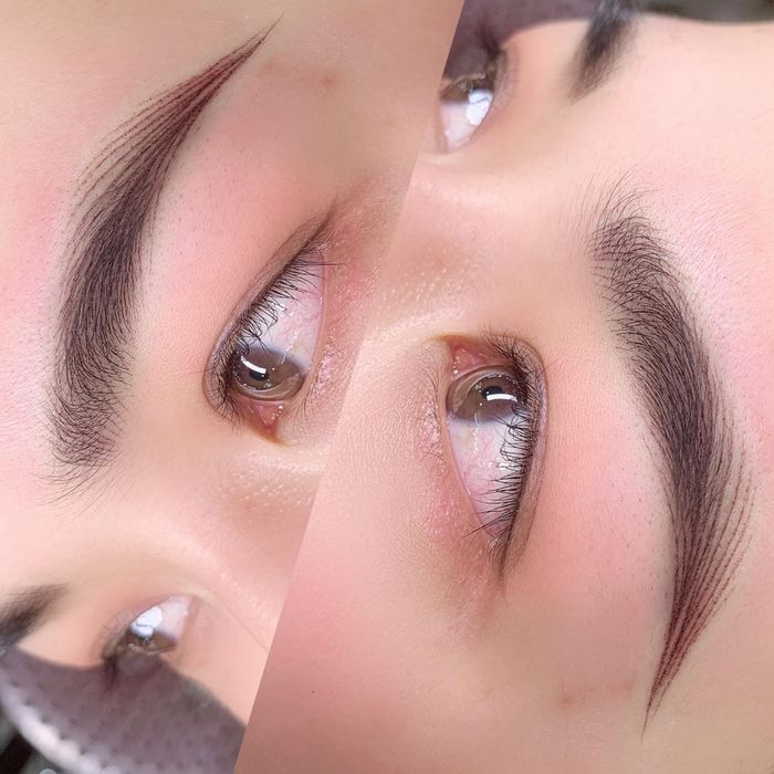 Hình ảnh thực tế điêu khắc chân mày tại Ly Ngô Eyebrows & Beauty