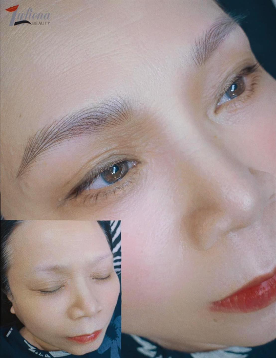 Kết quả điêu khắc chân mày tại Lyfiona Beauty & Spa