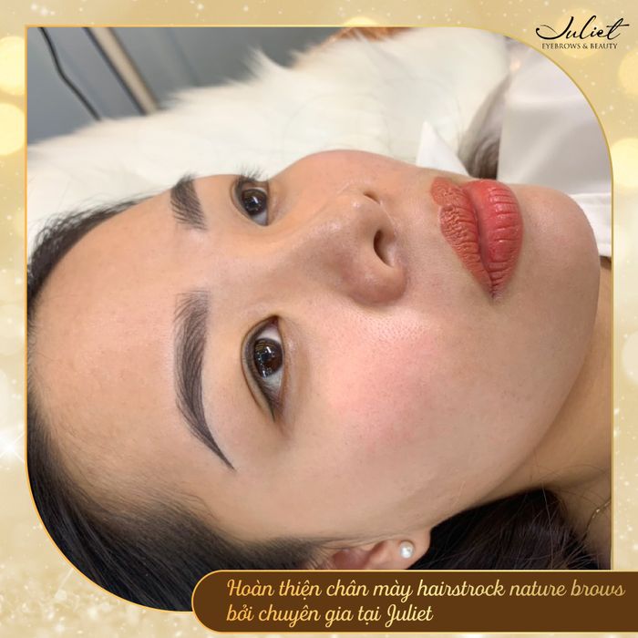 Hình ảnh thực tế điêu khắc chân mày tại Juliet Eyebrows Beauty