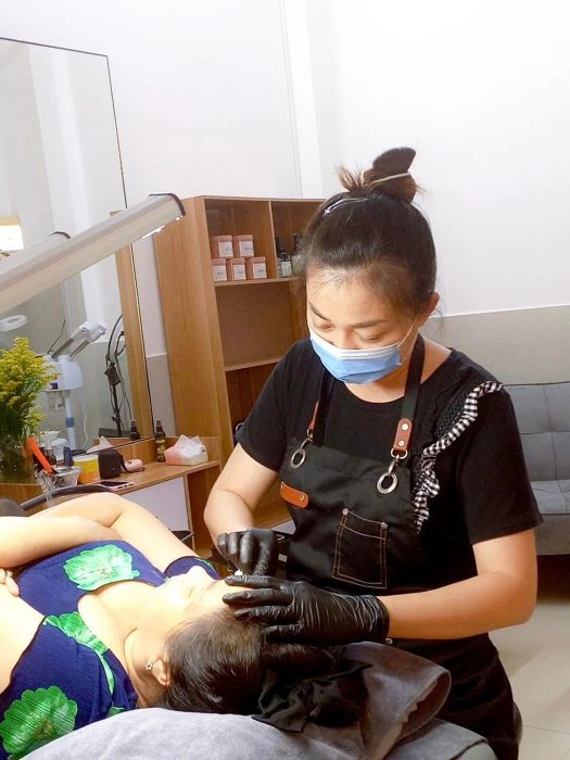 Hình ảnh quy trình phun xăm chuẩn Hàn Quốc tại THANH TRÚC