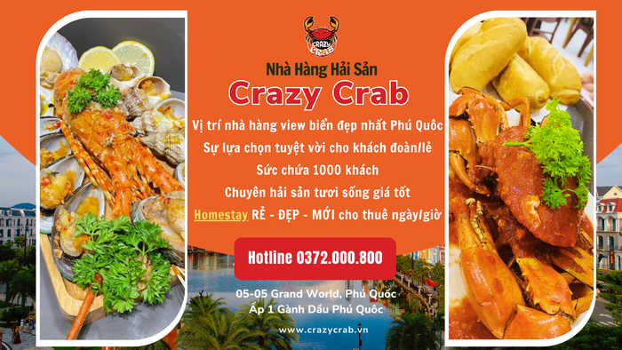 Hình ảnh những món hải sản tươi ngon tại Crazy Crab