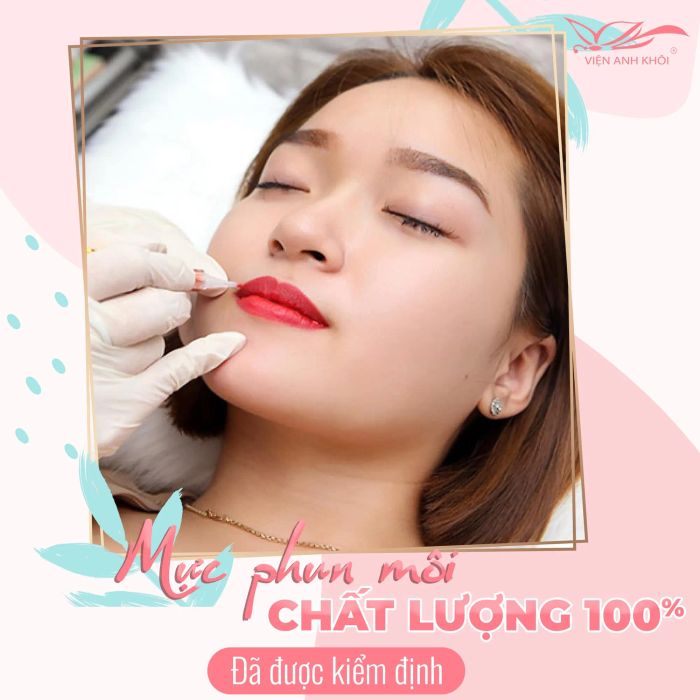 Hình ảnh quy trình phun xăm chuyên nghiệp tại Anh Khôi