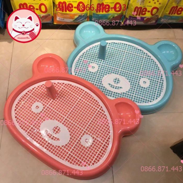 Khay Vệ Sinh Có Cọc Hình Gấu - ảnh 1