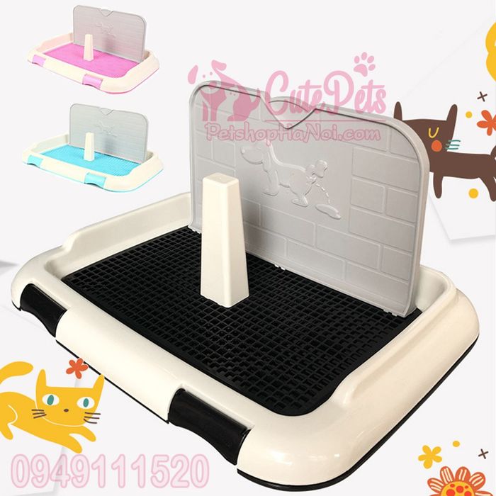 Khay Vệ Sinh Cho Chó Có Tường và Cọc - ảnh 1