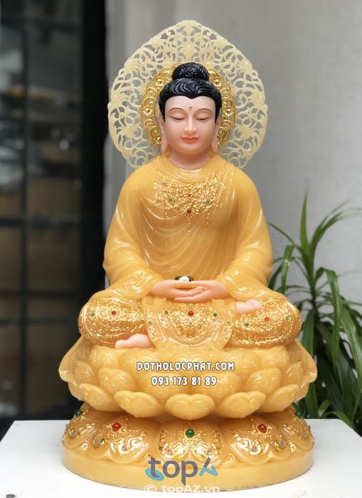 Tượng Phật Thích Ca Thạch Anh Hào Quang Lá Bồ Đề - Kiệt Tác Nghệ Thuật Phật Giáo