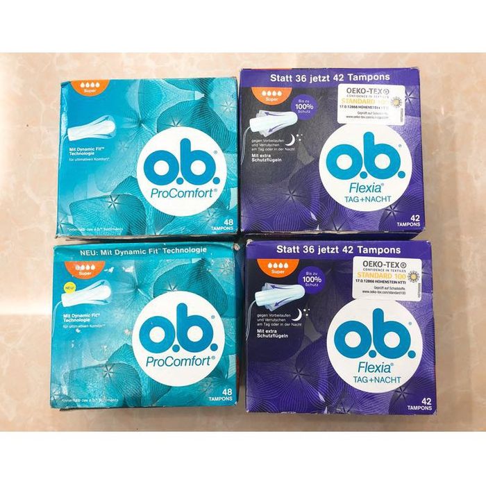 Bộ sưu tập hình ảnh Tampon O.B đa dạng kích cỡ