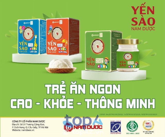 Yến sào Nam Dược chưng sẵn - Dinh dưỡng vàng cho sự phát triển của trẻ nhỏ
