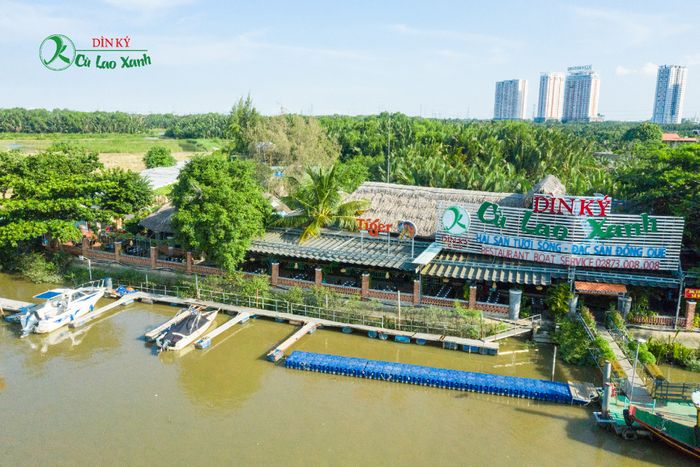 Góc nhìn toàn cảnh về không gian ấm cúng tại Làng Ẩm Thực Cù Lao Xanh
