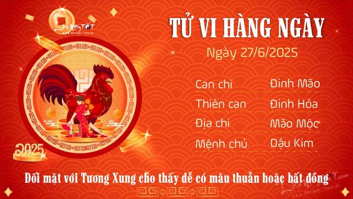 Tử vi hôm nay 27/6/2025 của 12 con giáp - Tuổi Dậu