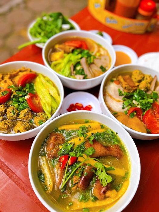 Bát bún dọc mùng thơm ngon chuẩn vị gia truyền