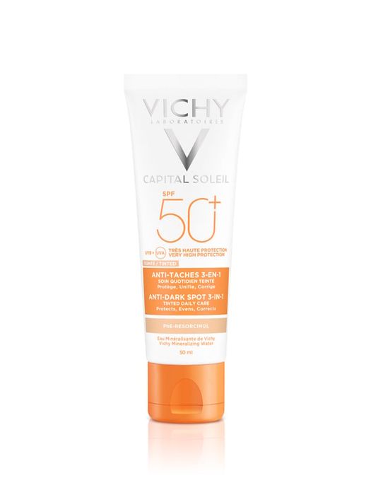 Kem chống nắng giảm thâm nám SPF50 Vichy Capital Soleil UVB UVA - Bảo vệ da tối ưu, che phủ khuyết điểm tự nhiên