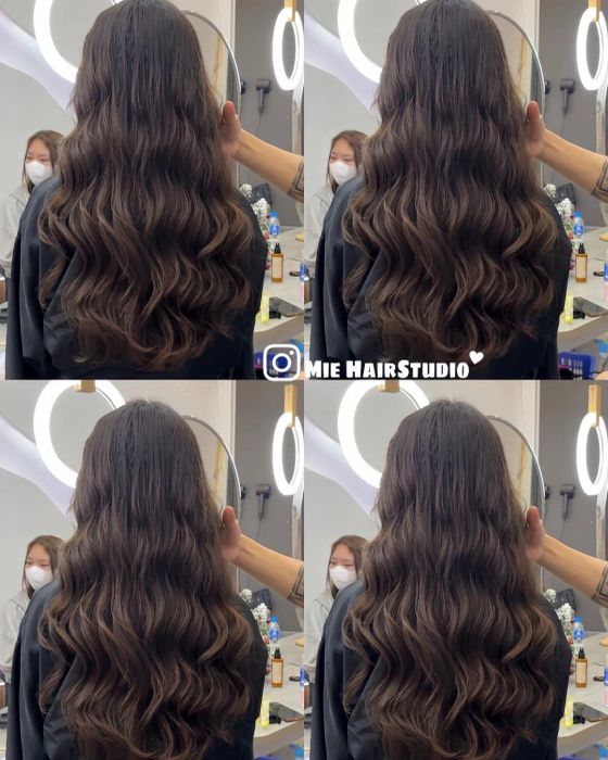 Hình ảnh tóc nối tự nhiên và sang trọng tại Mie Hair Studio