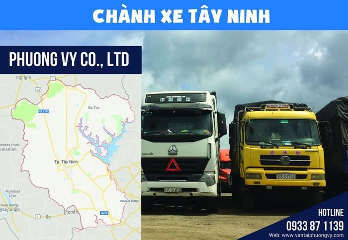 Hình ảnh đội xe đa dạng từ 1-33 tấn của Vận Tải Phương Vy
