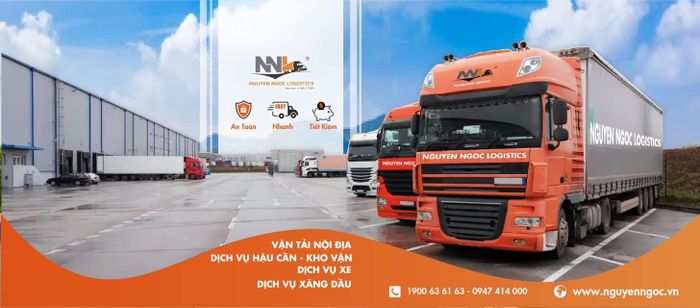 Hình ảnh đội xe hiện đại của Nguyên Ngọc Logistics