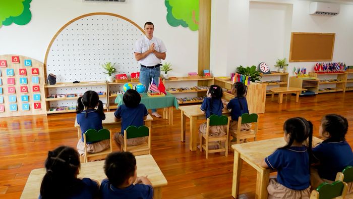 Hình ảnh sinh hoạt đầy màu sắc tại Trường Mầm Non Việt Úc Vân Đồn