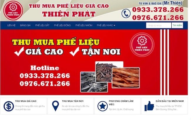 Công ty TNHH Thu Mua Phế Liệu Thiên Phát