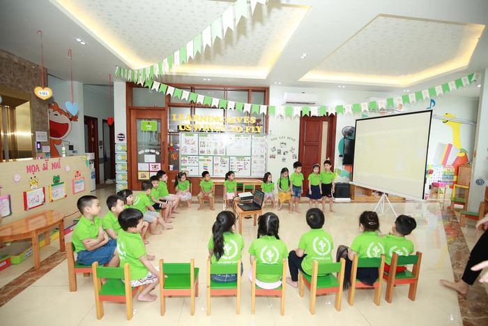 Hình ảnh tuyệt đẹp về khuôn viên xanh mát của Mầm Non Number One